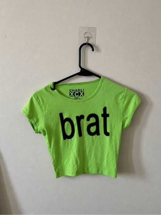 charli xcx Tops - Charli XCX BRAT crop top baby tee